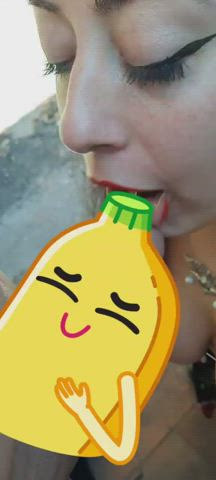 blowjob lick outdoor clip