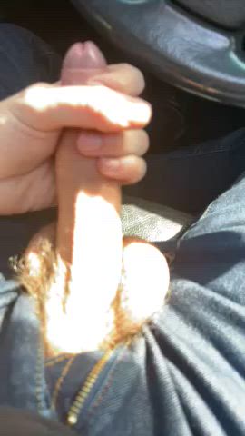 big dick handjob jerk off public solo clip