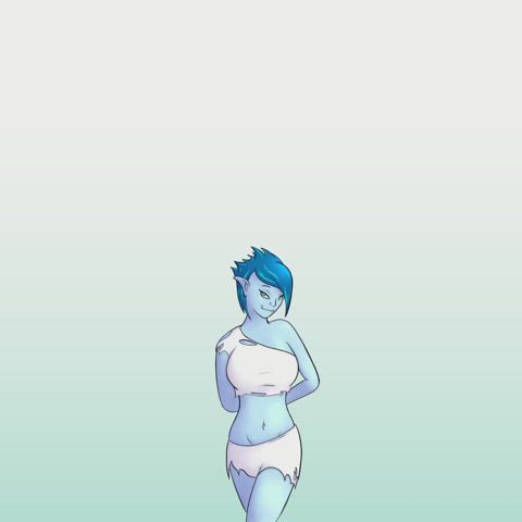 animation big tits fetish ripped clothing solo clip