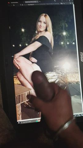 cumshot dress heels jerk off tribute clip