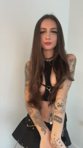 brunette dancing petite tattoo clip