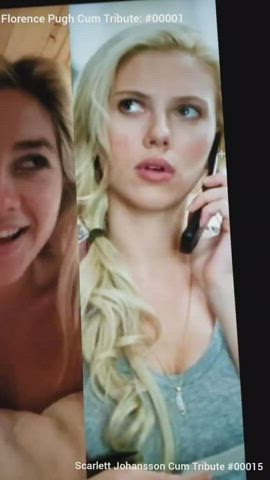 celebrity cumshot scarlett johansson sister tribbing tribute clip