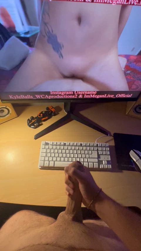 big tits cock jerk off male masturbation reaction clip