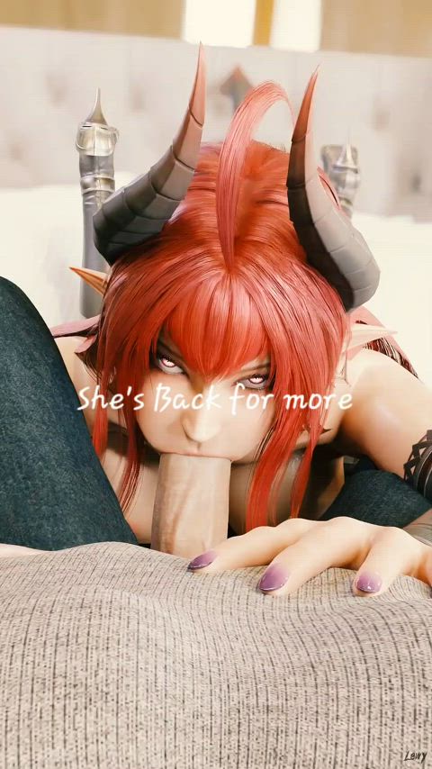 blowjob big dick homemade pov animation hotwife 3d demon caption honey demon clip