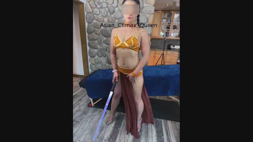 asian cosplay costume heels high heels master/slave princess princess leia sex slave