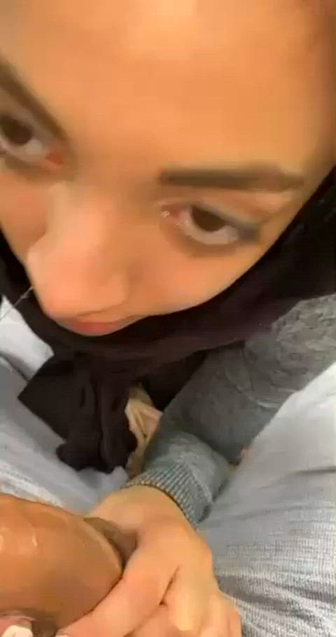 blowjob deepthroat hijab clip