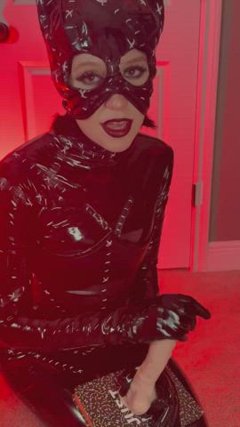 catsuit cosplay dildo handjob joi jerk off clip