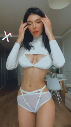 TikTok Model Skinny Boobs Big Tits clip