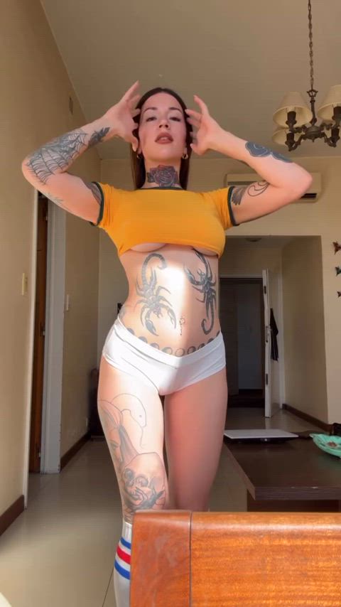 milf petite tattoo clip