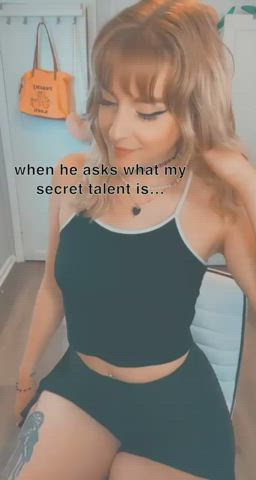 ahegao blonde caption non-nude clip