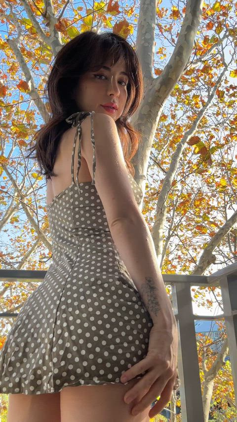 asian brunette outdoor pussy upskirt clip
