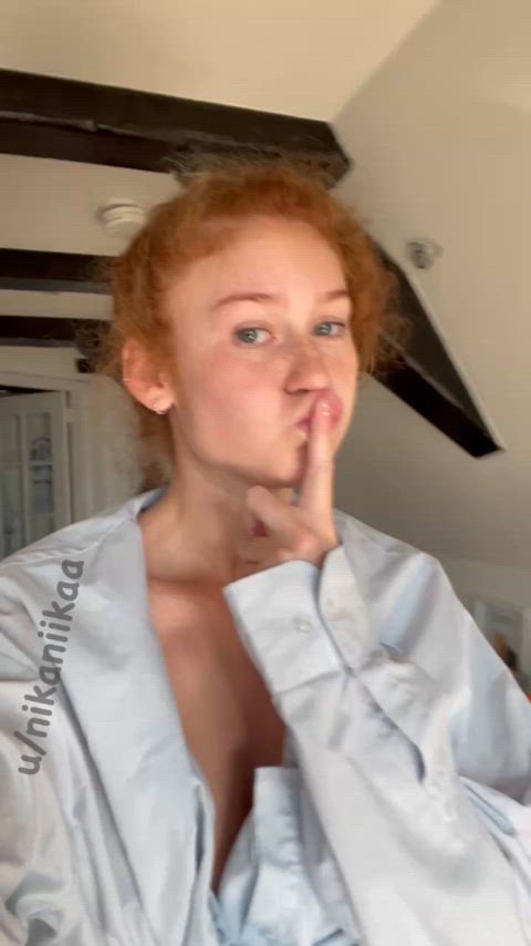 cute perky petite redhead tits amateur-girls just-boobs pale-nipples clip