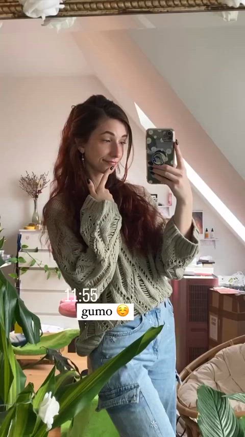 body brunette natural natural tits slim clip