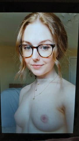 cum cumshot facial glasses redhead teen tribute clip
