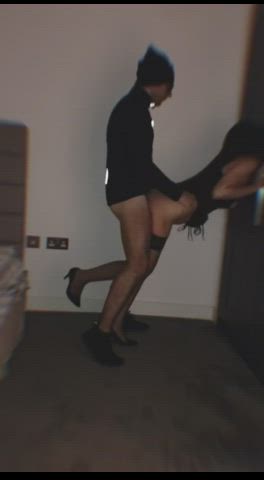 clothed doggystyle domination fast rough standing doggy submissive clip
