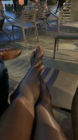 Public foot tickling!