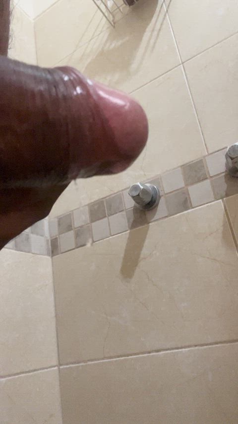 Morning leak in the shower.