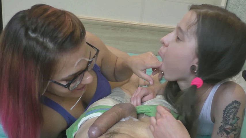 big dick blonde cum cum licking cumshot face licking facial licking teen clip