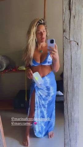 big tits blonde brazilian celebrity cleavage milf clip