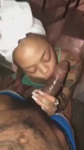 amateur bbc big dick blowjob ebony sloppy sucking clip