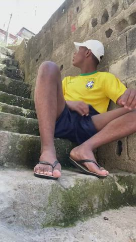 cumshot gay masturbating outdoor public solo clip