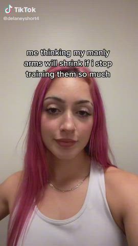 Fitness Muscular Girl Pawg Pink TikTok clip