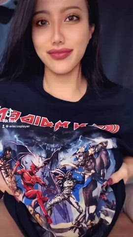 asian big tits boobs cute tiktok titty drop clip