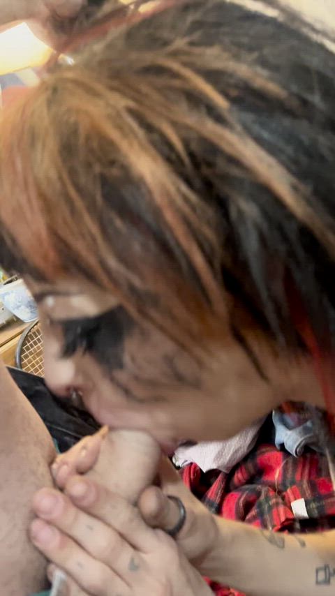 amateur babe blowjob cute goth homemade makeup nsfw onlyfans pornstar clip