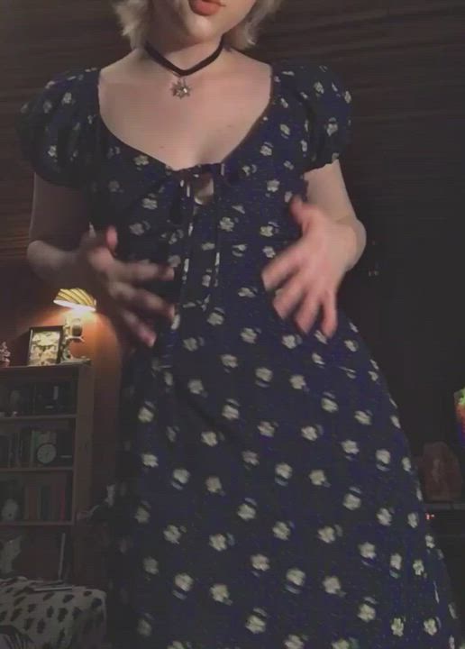 Little titty drop from this 110 pound spring slut ?