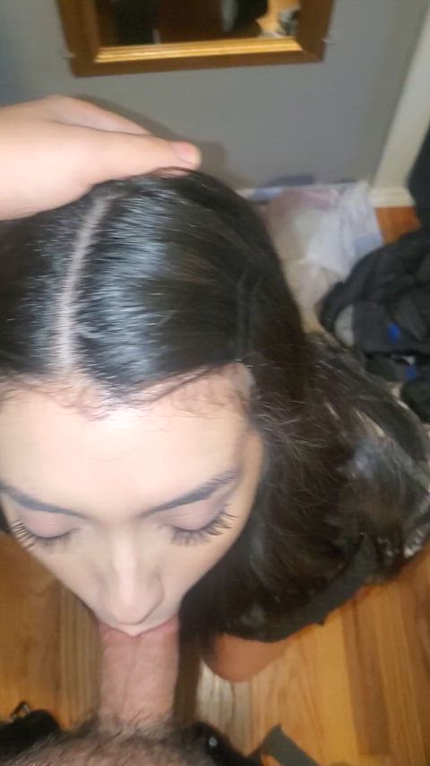blowjob brunette eye contact homemade blowjobs clip