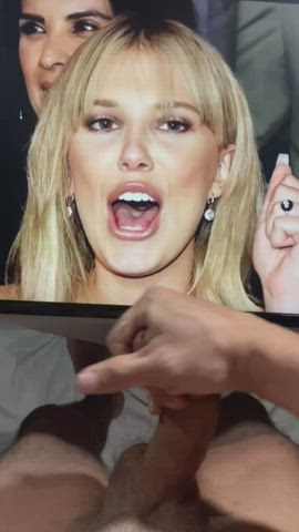 Millie Bobby Brown takes cum to face