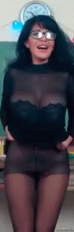 Cam Camgirl Lingerie Nylon Nylons Pantyhose Vertical clip