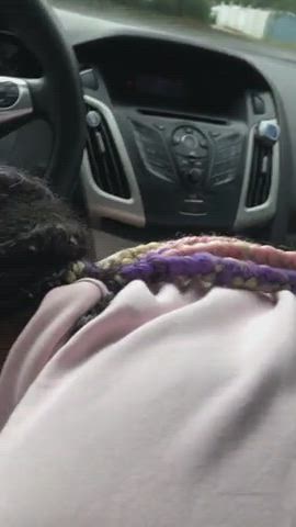 Blowjob Car Ebony Interracial Vertical clip