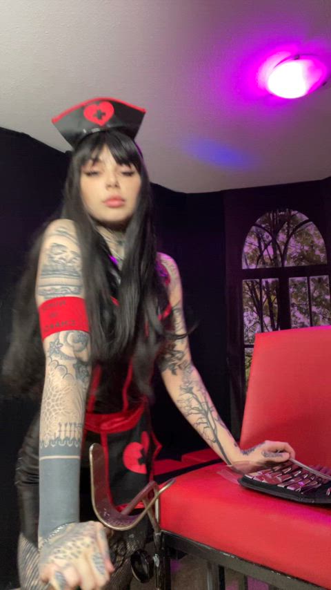 cosplay mistressmercyrage nurse bdsm-humiliation latex mean-girls suicide-girls clip