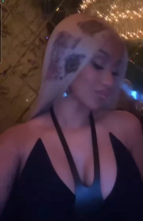 She needs some nut on them sexy tits