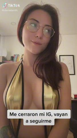 Bikini Erect Nipples Glasses Pokies TikTok clip