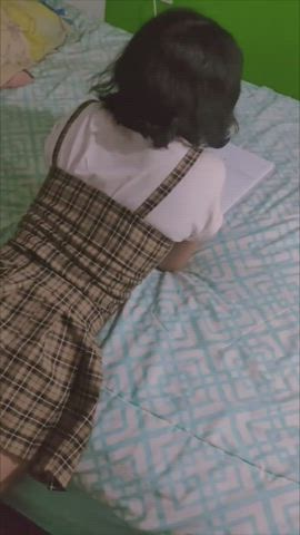 Blowjob Dress POV Schoolgirl Upskirt clip