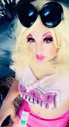 blonde sissy smoking trans clip