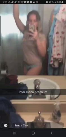 bathroom blonde dancing dirty blonde pawg tiktok twerking clip