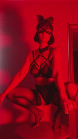 catsuit dominatrix domme lingerie mask sheer clothes clip