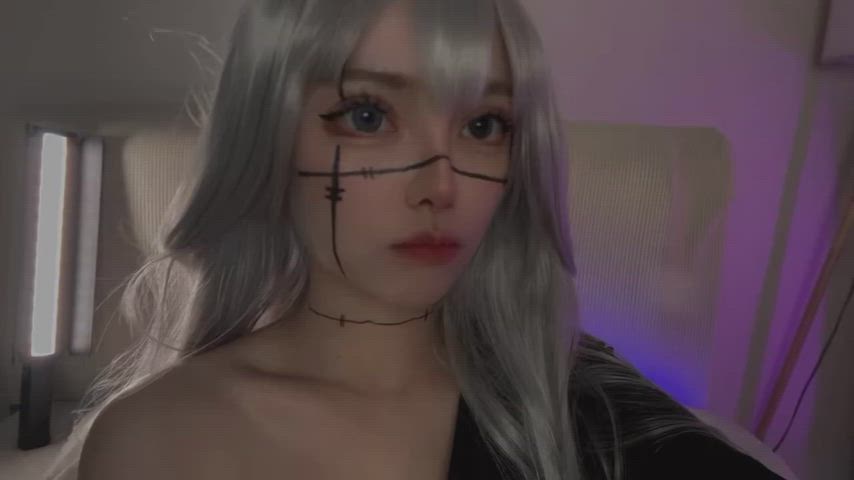 anime cosplay selfie clip