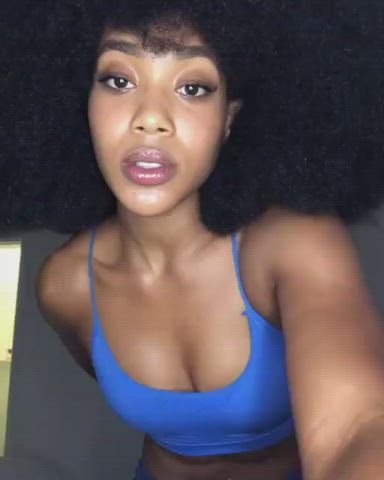ebony lips non-nude petite pretty small tits clip