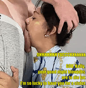 blowjob brother caption sister clip
