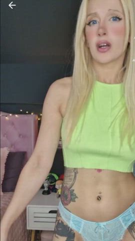 ahegao babe blonde blue eyes cosplay schoolgirl clip