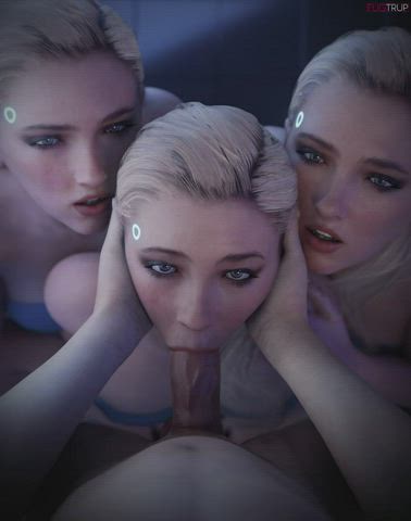 3d animation blowjob foursome clip