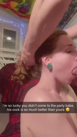 blowjob caption cheating clip