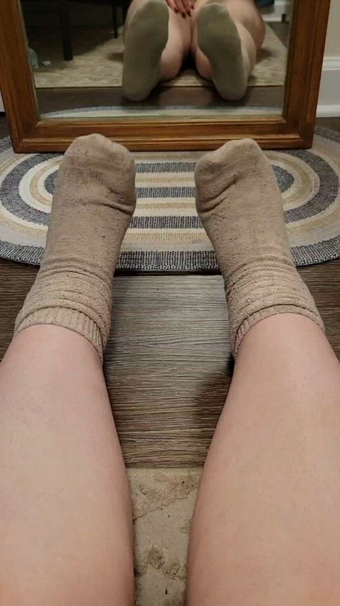 These socks are cozy.