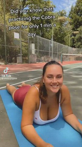 busty cleavage huge tits clip