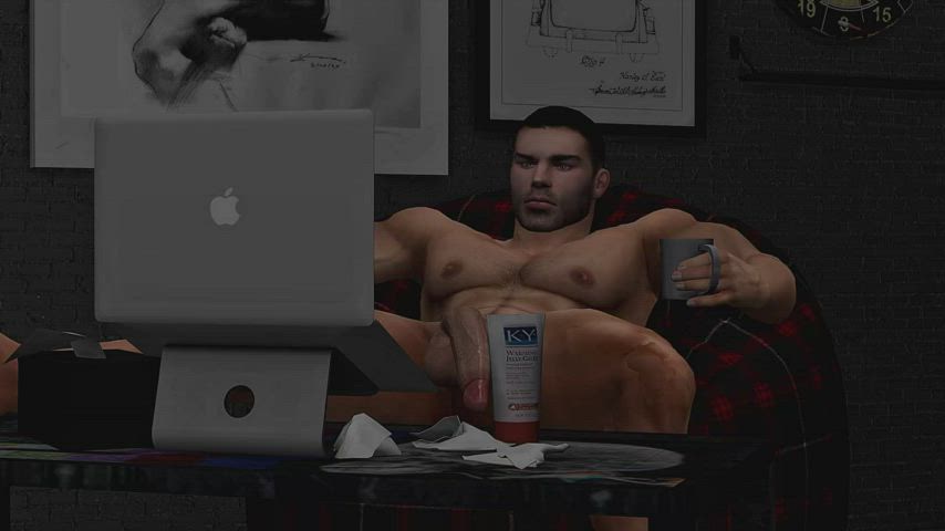 animation big dick masturbating clip