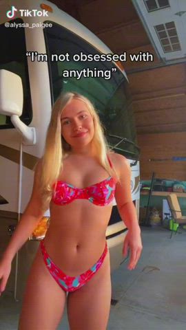 Dancing in bikini